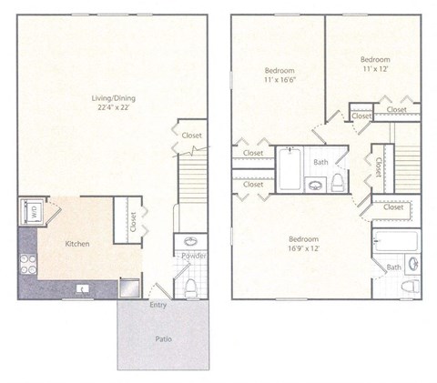CTH2 Floor Plan at Amberleigh, Virginia, 22031